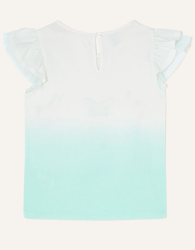 Cupcake Unicorn Ombre T-Shirt, Blue (BLUE), large