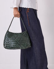 Ellyla Selina Woven Leather Shoulder Bag, , large