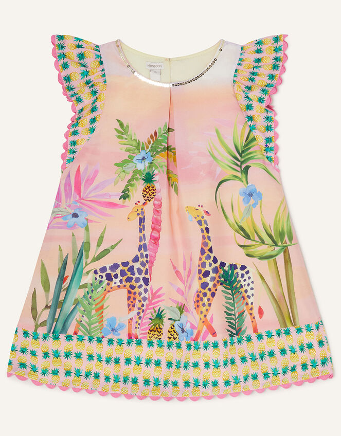 Giraffe Swing Dress, Pink (PINK), large