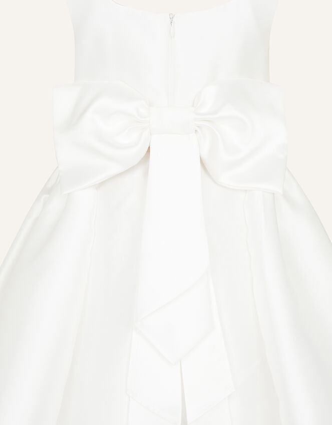Cynthia Corsage Belt Dress, Ivory (IVORY), large