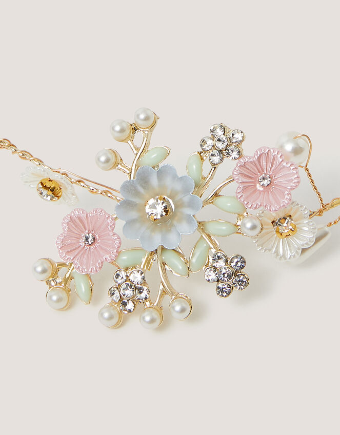 Embellished Wire Flower Crown, , large