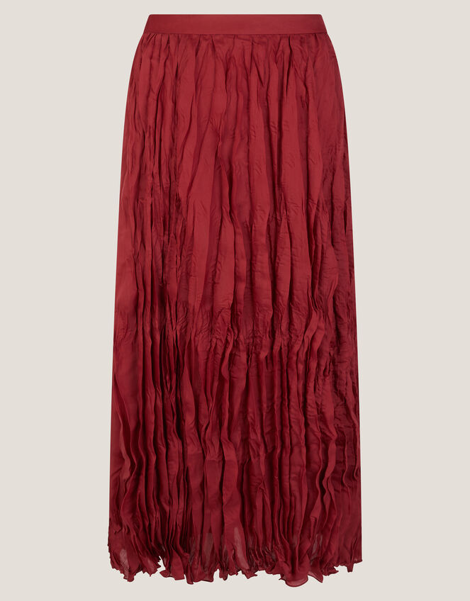 Odessa Crinkle Maxi Skirt, Red (CHERRY), large