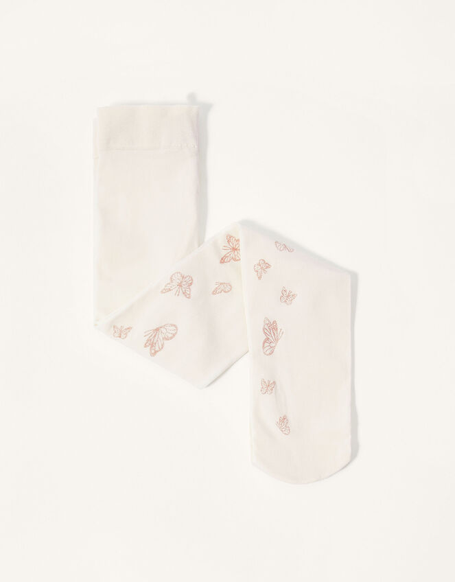 Baby Butterfly Glitter Tights, Pink (PINK), large