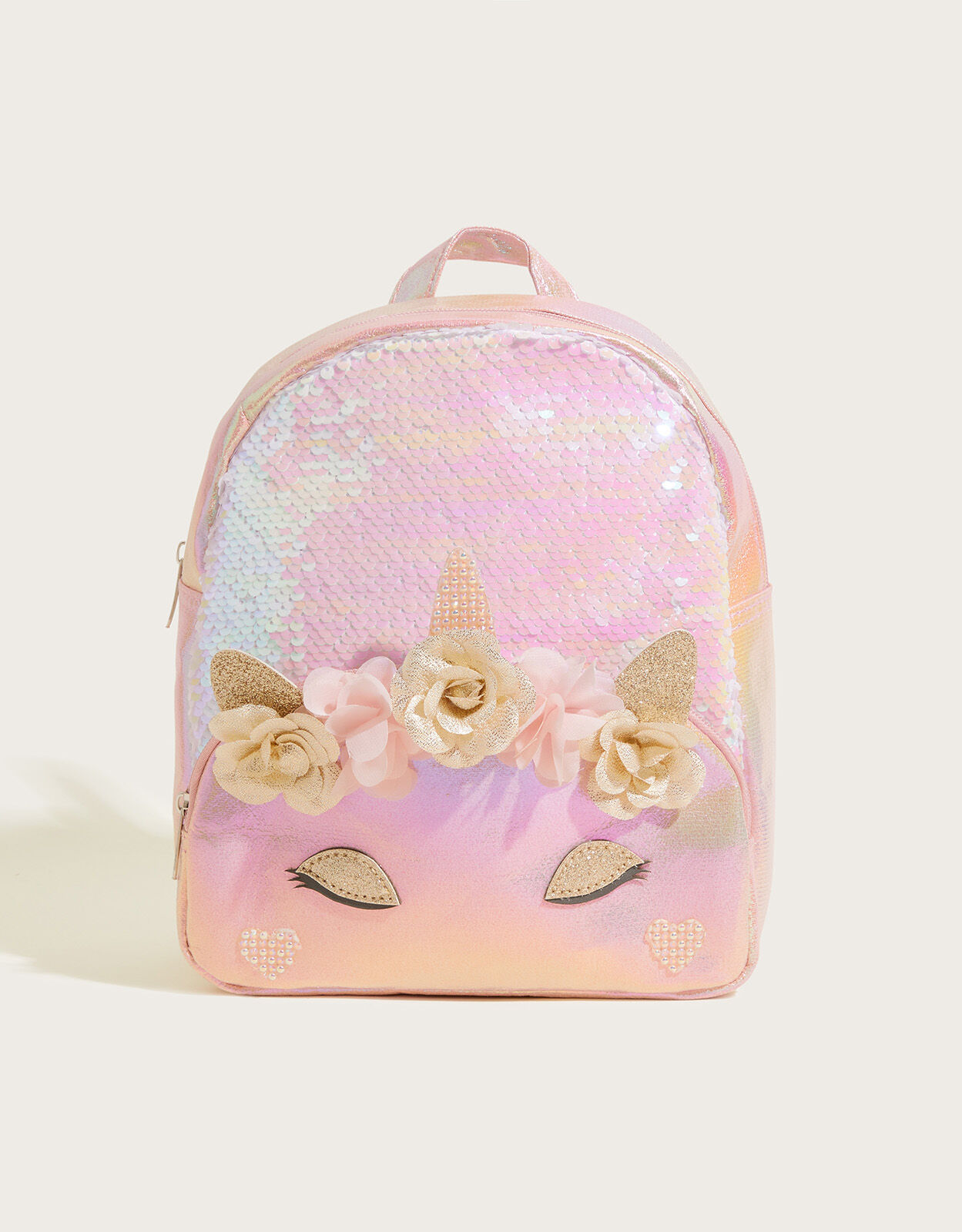 Sparkly unicorn top backpack