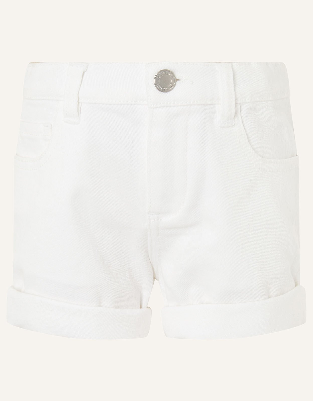 Ladies white shop denim shorts uk