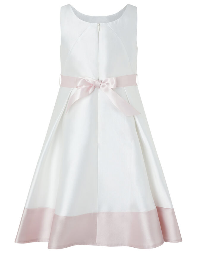 Jazzie Floral Belt Occasion Dress, Ivory (IVORY), large