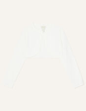 Fluffy Collar Super-Soft Cardigan, Ivory (IVORY), large