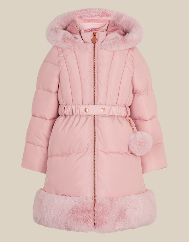 Faux Fur Padded Coat, Pink (PINK), large