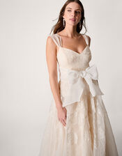 Rose Organza Maxi Wedding Dress, Ivory (IVORY), large