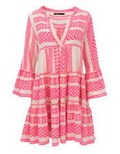 Devotion Twins Short Jacquard Dress, Pink (PINK), large