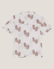 Pineapple Print Shirt, Cream (CREAM), large