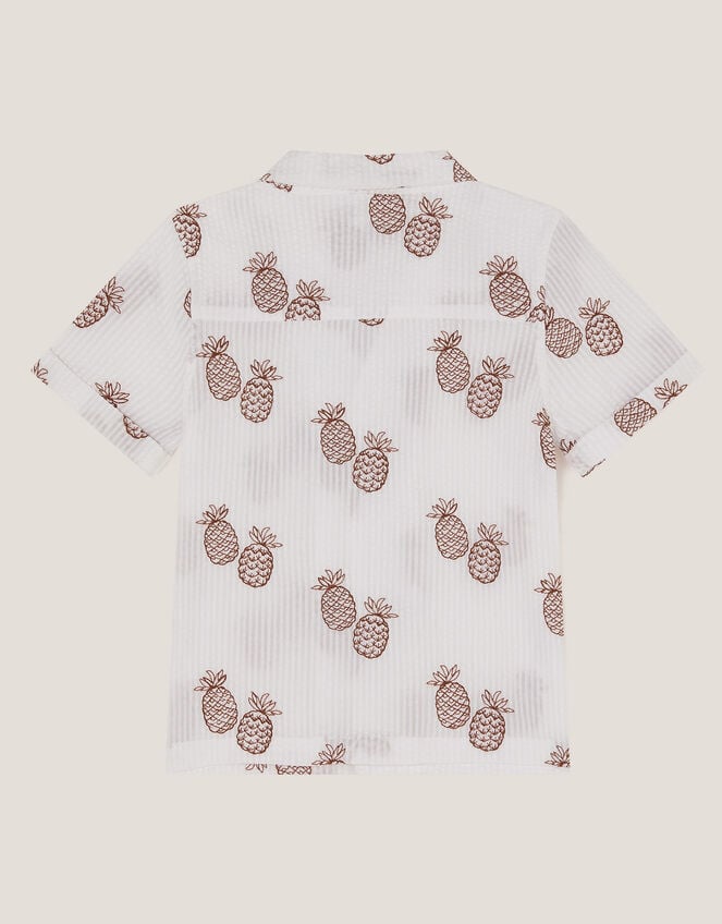 Pineapple Print Shirt, Cream (CREAM), large