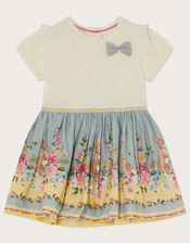 Baby Bunny Floral 2-in-1 Dress, Blue (BLUE), large