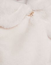 Faux Fur Collared Shrug, Ivory (IVORY), large