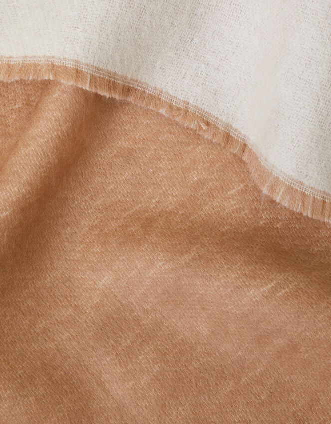 Lila Two-Tone Scarf, Camel (CAMEL), large