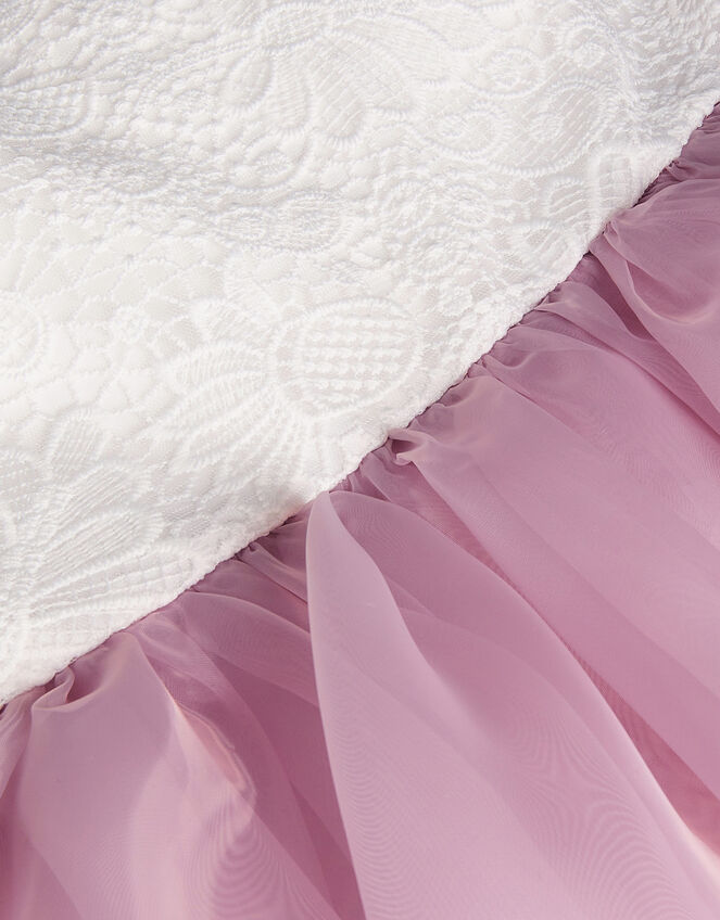 Lace Petal Flower Girl Dress, Pink (PINK), large