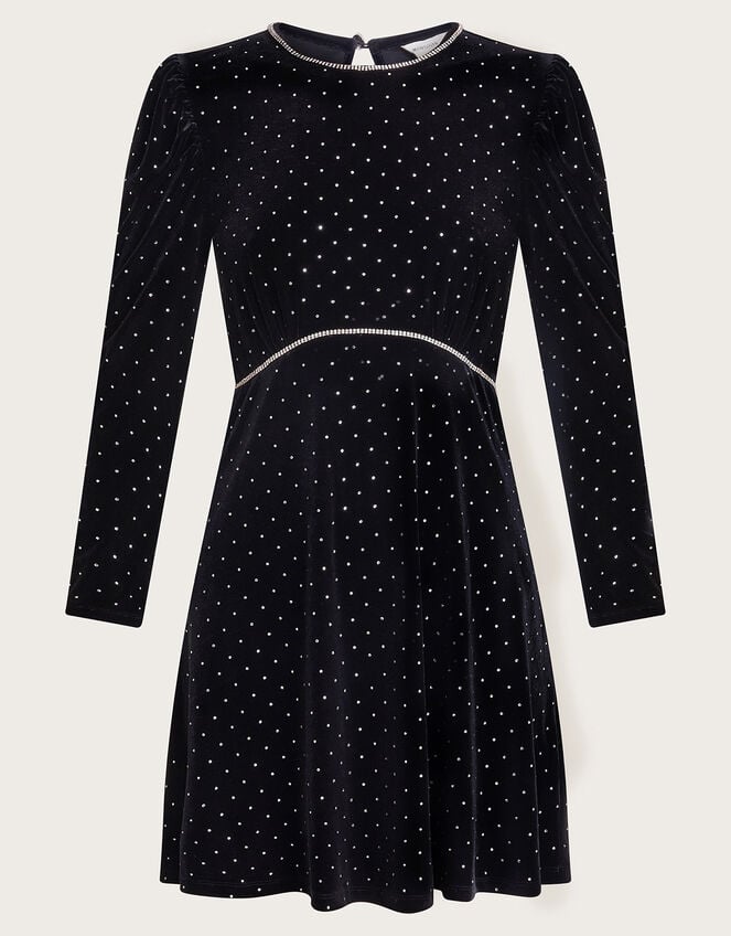 HAILEE DRESS BLACK VELVET