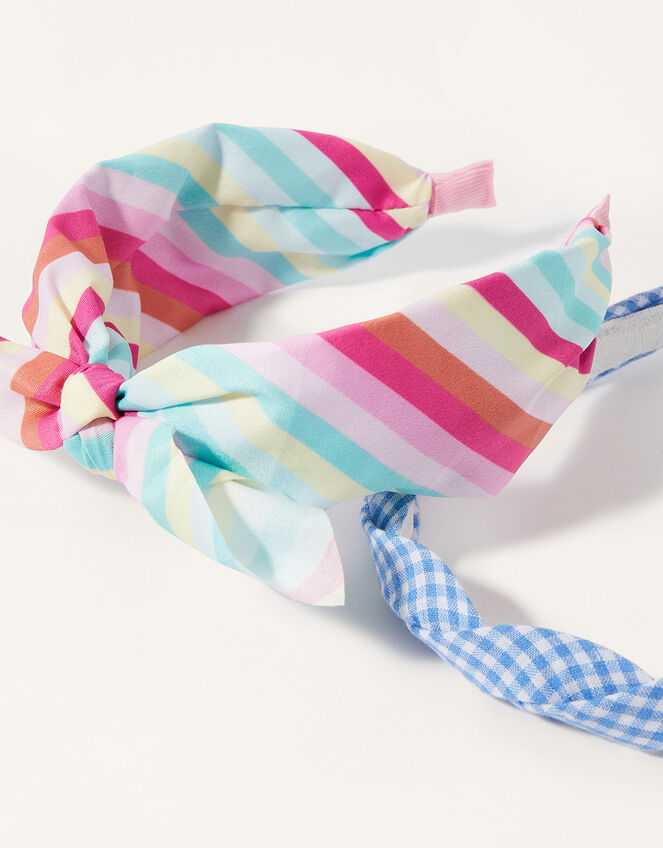 Gingham and Stripe Headband Twinset, , large