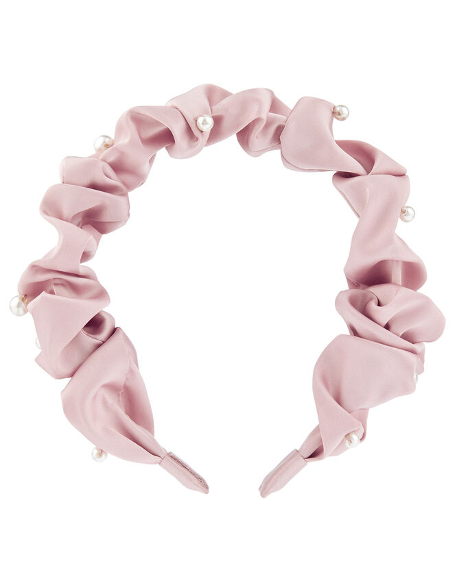 Pearly Satin Headband and Scrunchie Set, , large
