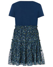 Danielle Ditsy 2-in-1 Dress, Blue (NAVY), large