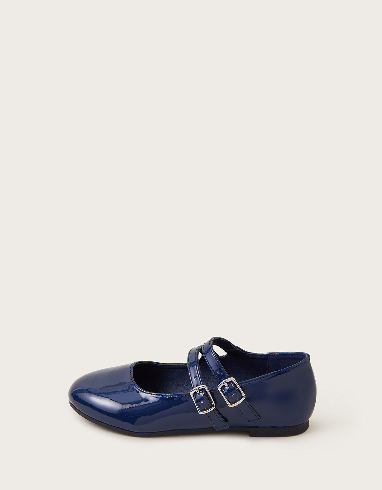 Two Strap Patent Ballet Flats Blue Girls Flat Shoes Monsoon UK