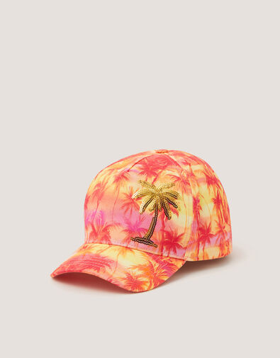 Sequin Palm Sunset Cap, Pink (PINK), large
