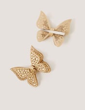 Rhinestone Butterfly Bag & Hair Clips Set, , large
