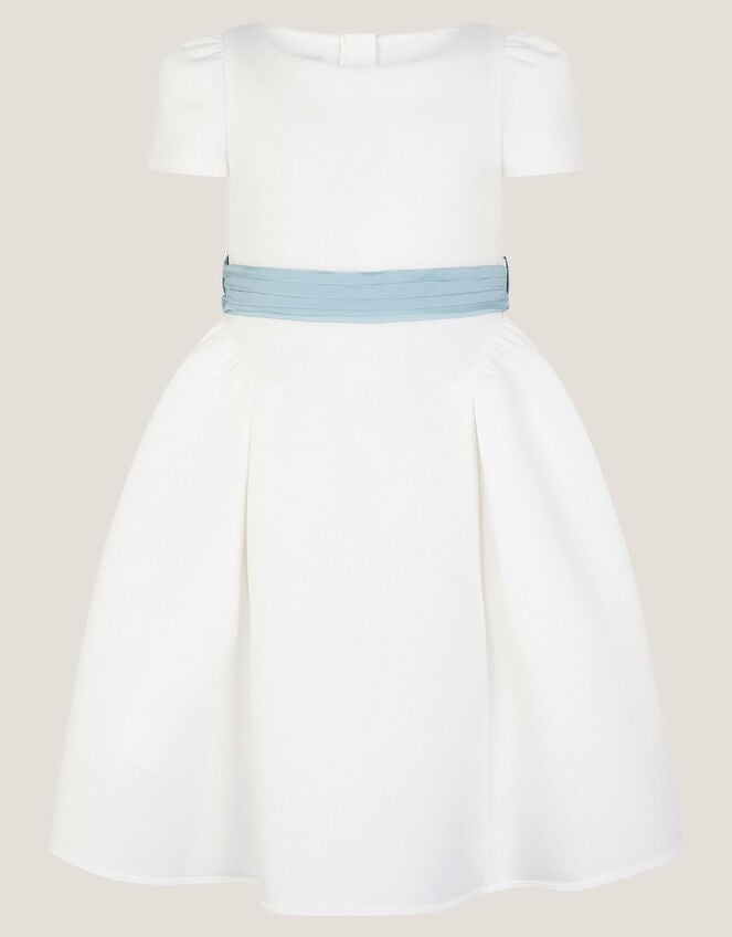 Polly Cap Sleeve Bow Party Dress, Ivory (IVORY), large