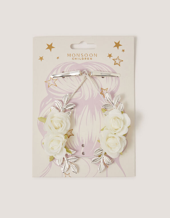 Bridesmaid Flower Garland Hair Clip, , large