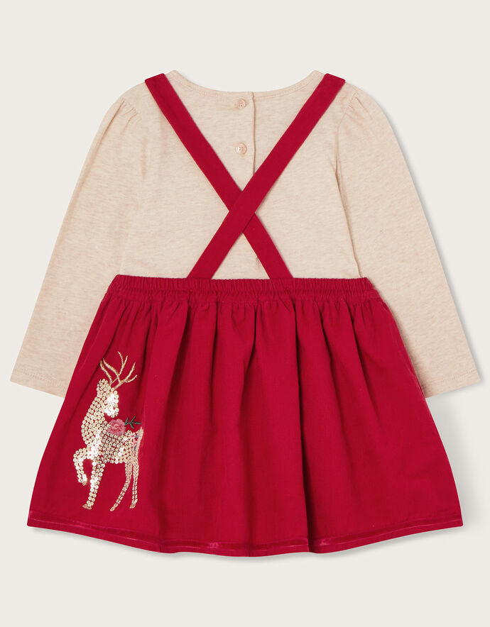 Anavini Baby / Toddler Boys Kelly Green Corduroy Smocked Christmas Reindeer Longall main image 0