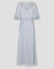 Tatiana Angel Sleeve Embellished Maxi Dress, Blue (PALE BLUE), large