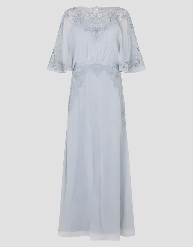 Tatiana Angel Sleeve Embellished Maxi Dress, Blue (PALE BLUE), large