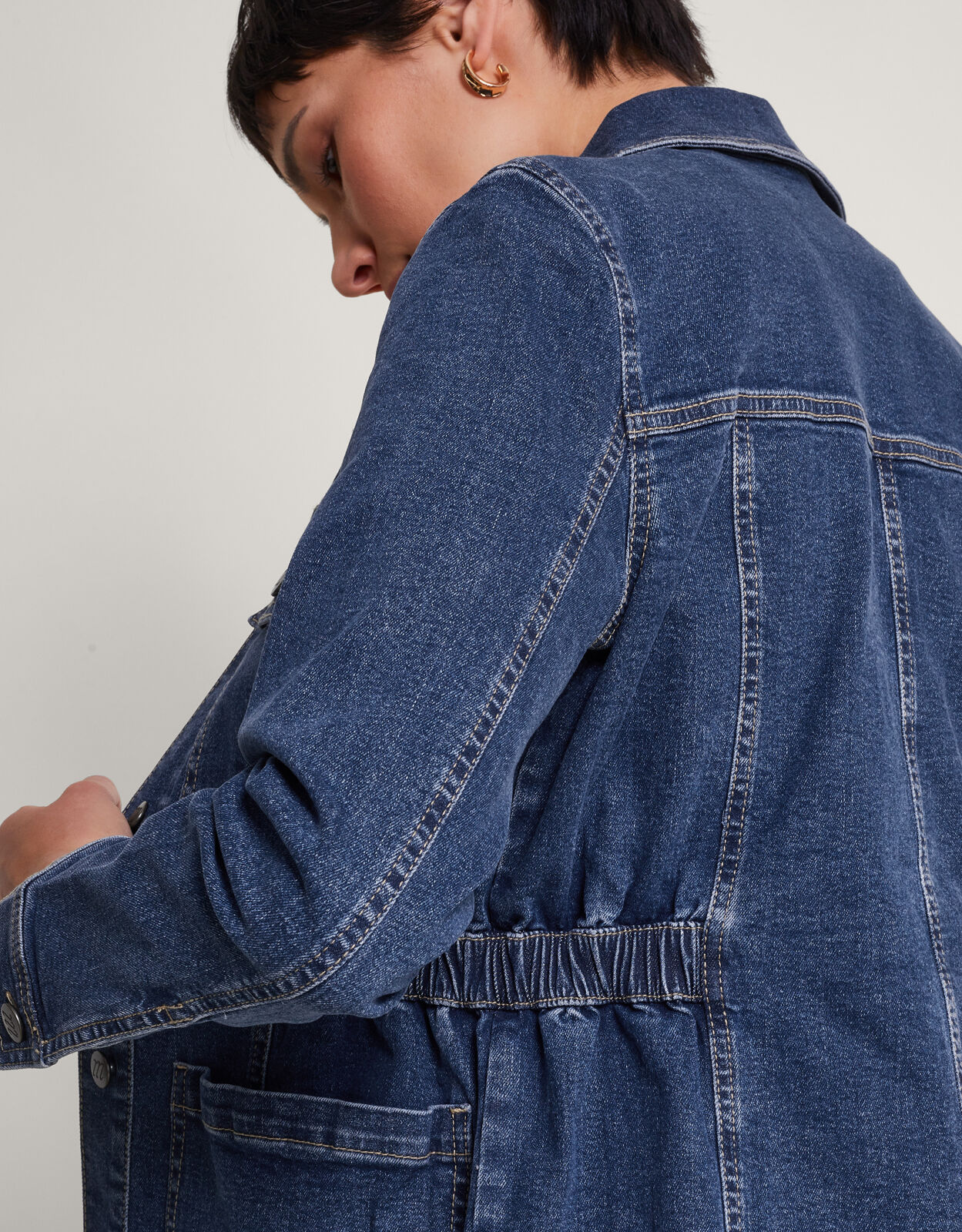 Melanie Stretch Denim Jacket Blue