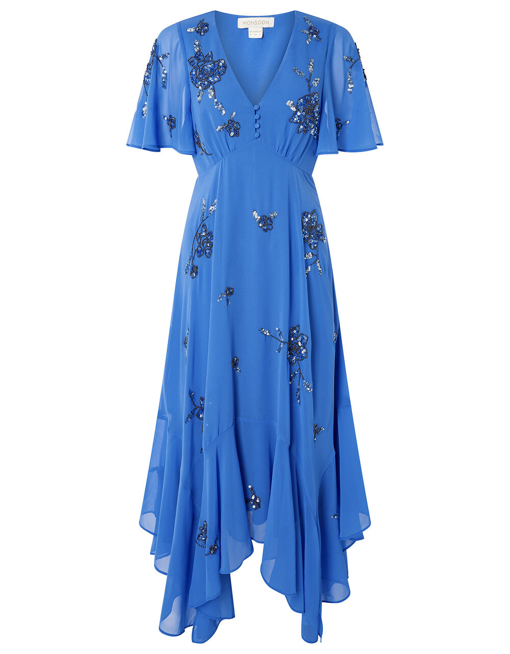 ARTISAN Amira Embellished Dress Blue | Evening Dresses | Monsoon UK.