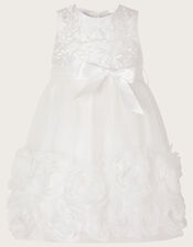 Baby Odette Blossom 3D Dress, Ivory (IVORY), large