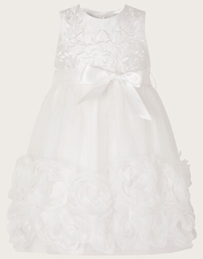 Baby Odette Blossom 3D Dress, Ivory (IVORY), large