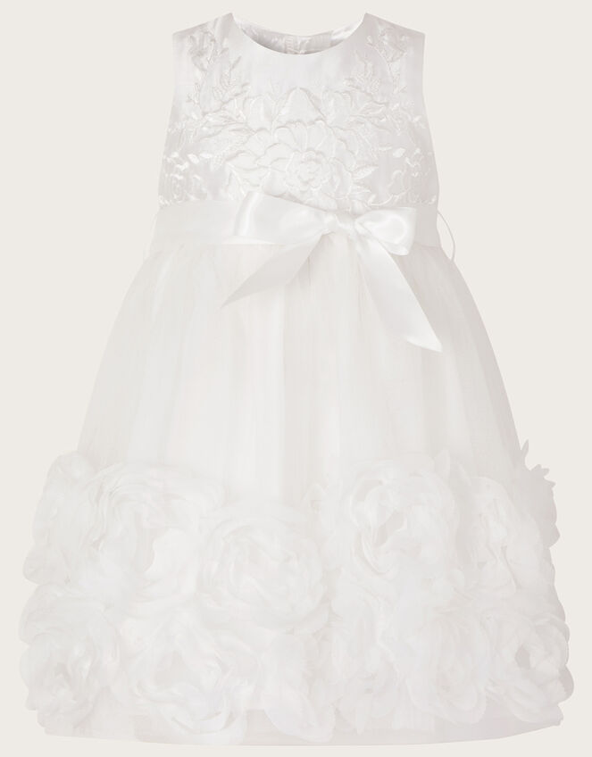 Baby Odette Blossom 3D Dress, Ivory (IVORY), large
