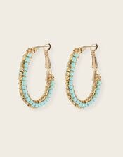 Gas Bijoux Creo Luck Gold-Plated Bead Hoop Earrings, , large