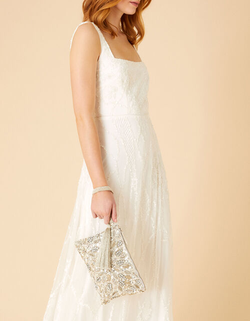Embellished Bridal Clutch Bag, , large