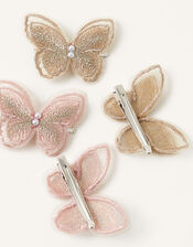 Lacey Butterfly Hair Clip Multipack, , large