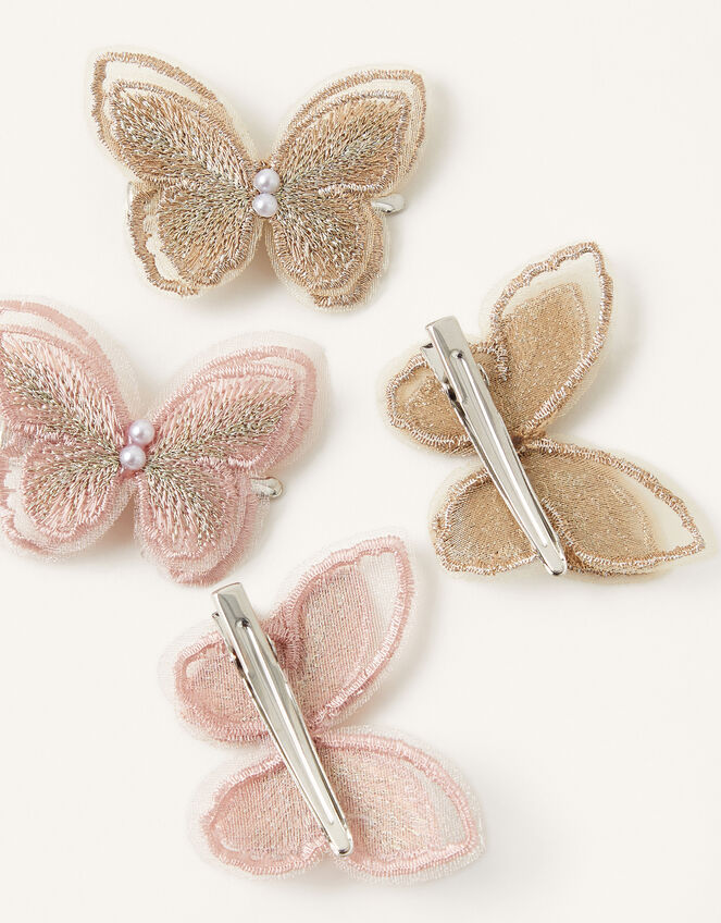 Lacey Butterfly Hair Clip Multipack, , large