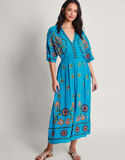 Lexi Geometric Dress, Blue (BLUE), large