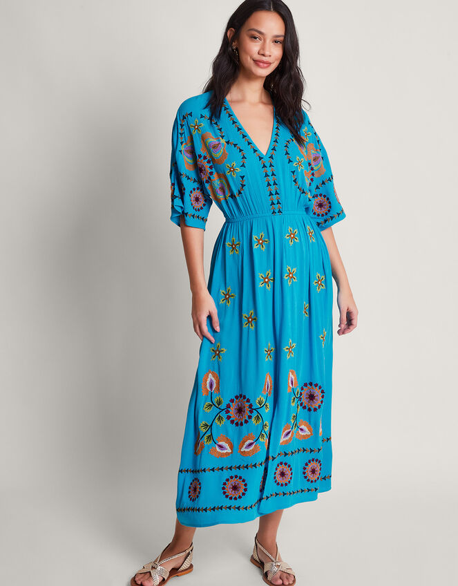 Lexi Geometric Dress, Blue (BLUE), large