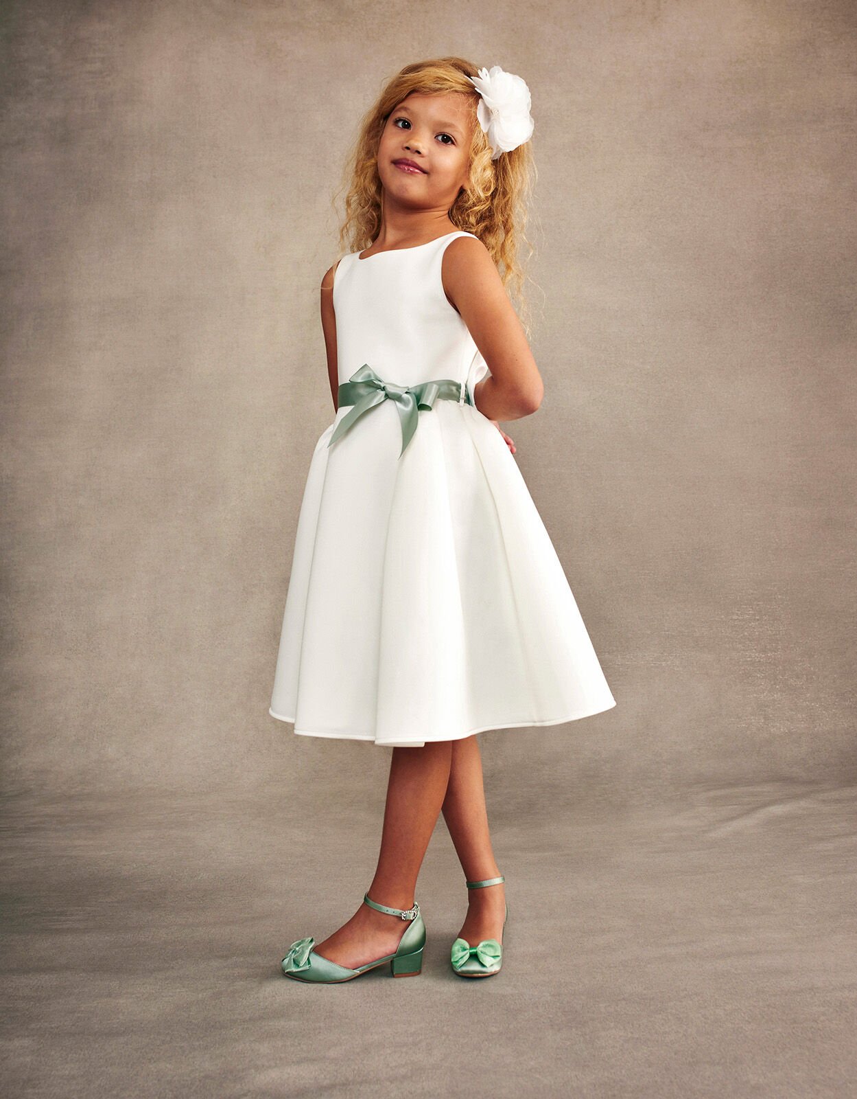 Flower girl ivory dresses uk store