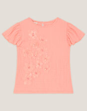 Embellished Floral Appliqu&eacute; Top, Pink (PINK), large
