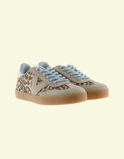 Victoria Berlin Leopard Print Trainers, Camel (BEIGE), large