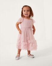 Baby Evangaline Rose Appliqu&eacute; Tulle Dress, Pink (PINK), large