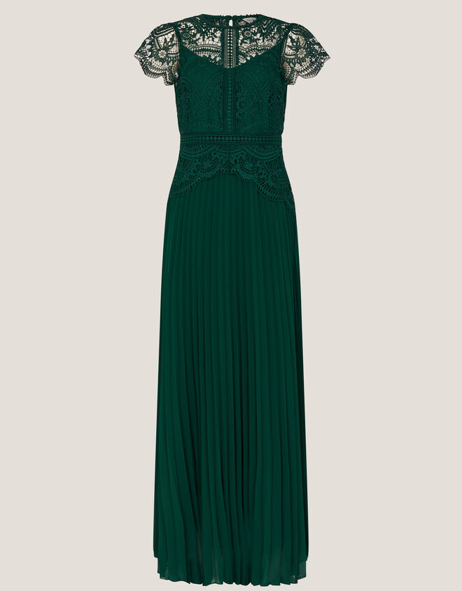 Monica Lace Pleated Bridesmaid Dress Green