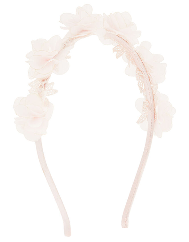 Pom Lacey Flower Headband, , large