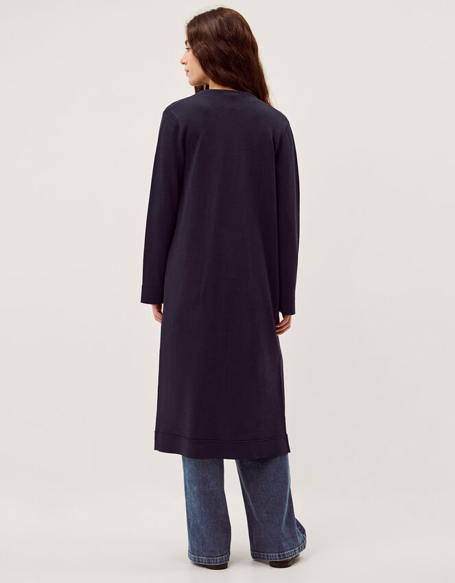 Leah Longline Cardigan, Blue (NAVY), large